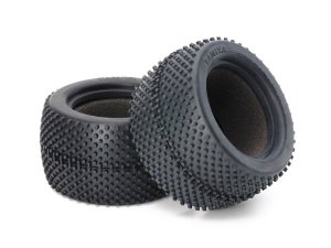 画像1: タミヤ(TAMIYA)/OP-1832/T3-01 リヤワイドピンスパイクタイヤ 2本