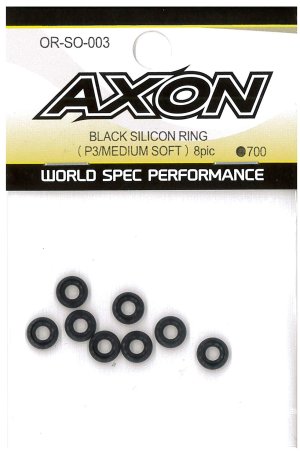 画像1: 【ネコポス対応】AXON(アクソン)/OR-SO-003/ブラックシリコンリング(P3/ミディアムソフト)8個入