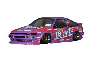 画像1: (10月末発売予定/予約分)パンドラRC(Pandora RC)/PAB-4228/Toyota AE86 トレノ3DR / TEC ART'S公認 クリアボディセット(未塗装/未組立)