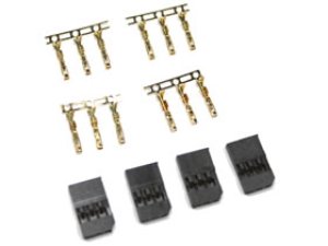 画像1: 【ネコポス対応】スクエア(SQUARE)/SGC-70/受信機用コネクター メス4ペア(フタバ、OP-1、KO用)