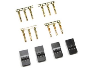 画像1: 【ネコポス対応】スクエア(SQUARE)/SGC-71/受信機用コネクター メス4ペア(サンワ、JR用)