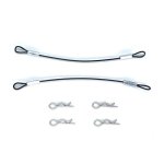 画像: 【ネコポス対応】スクエア(SQUARE)/SGF-100BK2/ワイヤー付ボディピン ワイヤー長100mm(ブラック)  2本入