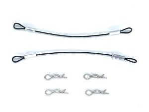 画像1: 【ネコポス対応】スクエア(SQUARE)/SGF-100BK2/ワイヤー付ボディピン ワイヤー長100mm(ブラック)  2本入