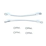 画像: 【ネコポス対応】スクエア(SQUARE)/SGF-100S2/ワイヤー付ボディピン ワイヤー長100mm(シルバー)  2本入