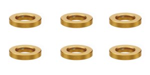 画像3: 【ネコポス対応】スクエア(SQUARE)/SGX-910BK/M3 アルミカラー φ5.5×3×1.0t 6個入