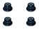 画像1: 【ネコポス対応】スクエア(SQUARE)/SGY-03FBK__SGY-03FTB/アルミフランジナイロンナット M3 4pcs