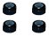 画像1: 【ネコポス対応】スクエア(SQUARE)/SGY-03UBK__SGY-03UTB/アルミ薄型ナイロンナット M3 4pcs