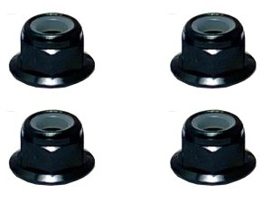 画像1: 【ネコポス対応】スクエア(SQUARE)/SGY-04FBK__SGY-04FTB/アルミフランジナイロンナット M4 4pcs
