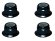 画像1: 【ネコポス対応】スクエア(SQUARE)/SGY-04FBK__SGY-04FTB/アルミフランジナイロンナット M4 4pcs