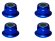画像2: 【ネコポス対応】スクエア(SQUARE)/SGY-04FBK__SGY-04FTB/アルミフランジナイロンナット M4 4pcs