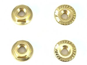 画像3: 【ネコポス対応】スクエア(SQUARE)/SGY-04SBK__SGY-04STB/アルミフランジセレートナット M4 4pcs