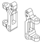 画像: 【ネコポス対応】スクエア(SQUARE)/SMF-336BK/MF-01X用アルミフロントハブキャリア(ブラック)