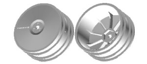 画像1: タミヤ(TAMIYA)/SP-1580/4WDバギー　フロント　ディッシュホイール(6角ハブ）