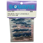 画像: 【ネコポス対応】スクエア(SQUARE)/STB-281/チタン&ブルーアルミヘックスビスセット タミヤTB EVO6MS用