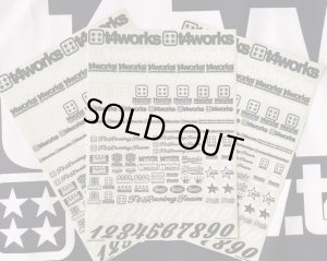 画像1: T4WORKS/T4-STK01/t4works オリジナルロゴステッカーキット A4サイズ