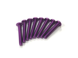 画像7: 【ネコポス対応】TOPLINE(トップライン)/TJB-06PU__TJB-18PU/S-Line 7075 M3六角ボタンビス パープル 8本入