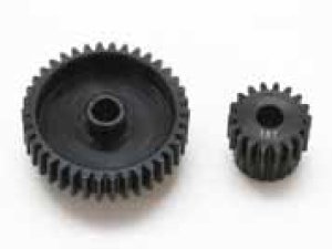 画像1: 【ネコポス対応】ラップアップ(WRAP-UP)/W0107-FD/FR-D 用ローギアード ピニオンギアセット(0 次減速用 18/38T)