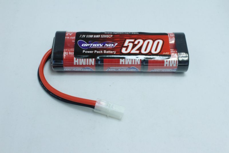 ネコポス対応】【翌日お届け便】OPTION No.1(オプションNo.1)/パワーパック5200R ニッケル水素バッテリー（長さ：140mm  幅：46mm 高さ：25mm） - ラジコンカー全国通販の日本橋模型RCセンター
